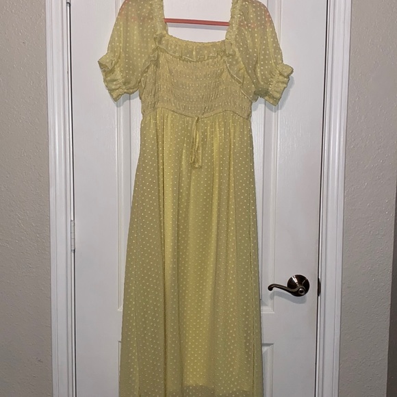YELLOW POLKA DOT DRESS - Picture 1 of 5